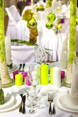 table setting, wedding table setting, decorations for holiday