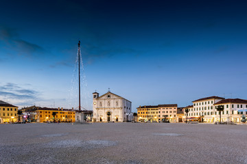 The square of Palmanova, venetian fortress in Friuli Venezia Giu
