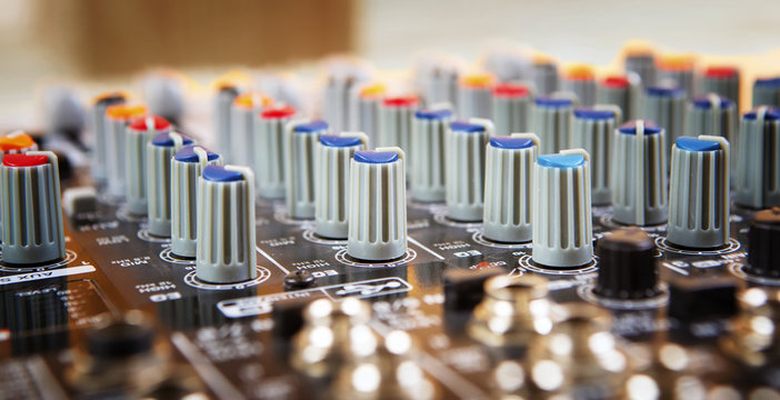 Sound Control. Mixer, sequencer. Background