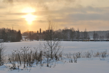 Winter dawn in Finland