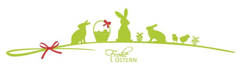 Frohe Ostern Hasen Silhouette