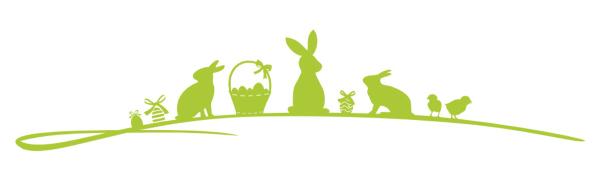 Frohe Ostern Hasen Silhouette