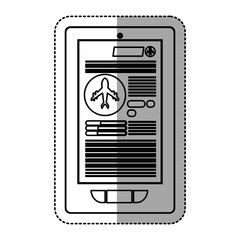 Smartphone device icon. Ecommerce airport travel trip and tourism theme. Isolated design. Vector illustration