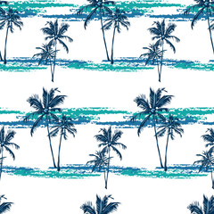 Naklejka premium tropical palms pattern