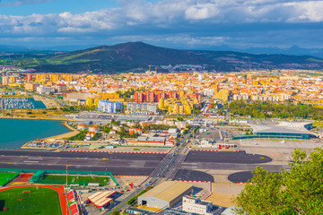 aerial view of the gibraltar airport