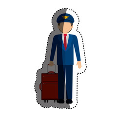 Pilot icon. Airport travel trip and tourism theme. Isolated design. Vector illustration