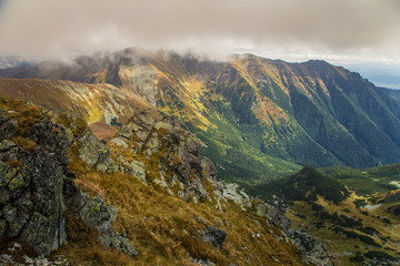 A beautiful mountain landscape above tree line