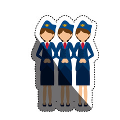 Stewardess icon. Airport travel trip and tourism theme. Isolated design. Vector illustration