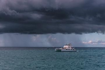 rain over the ocean