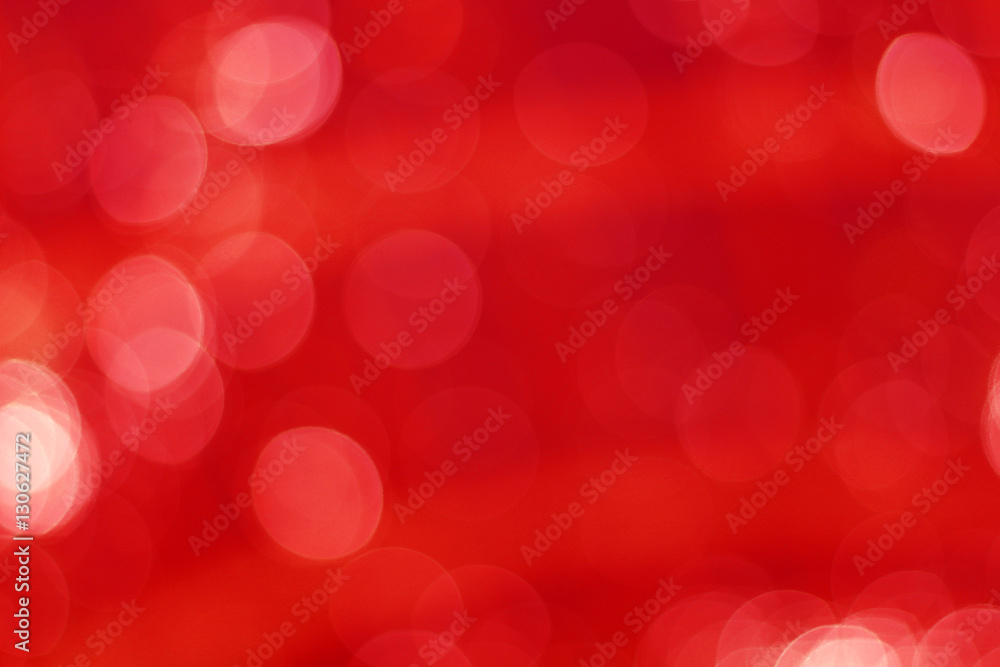 Wall mural red holiday bokeh. abstract christmas background