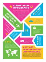 Infographic business concept on vertical A4 format. Vector infograph template design for presentation, booklet, web site etc. Original balanced composition. Creative layout banner.