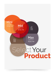 Business layout - select your product with sample options