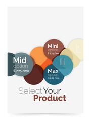 Business cover brochure design with select option diagram