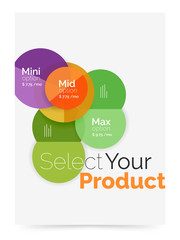Business cover brochure design with select option diagram