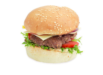 Cheeseburger on a light background