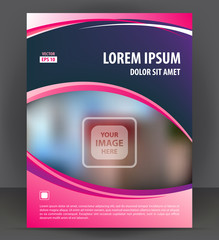 Flyer brochure, cover layout design print template, pamphlet vector letter format Illustration