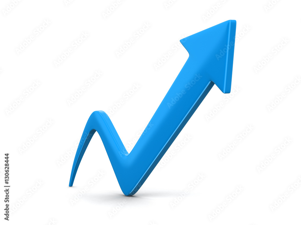 Poster arrow up. image with clipping path