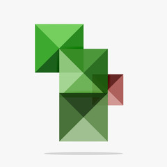 Fototapeta premium Vector blank abstract squares background