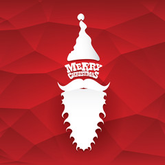 vector Christmas hipster santa claus greeting card