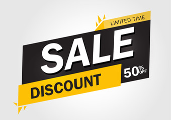 Icon Sale and special offer. 50% off. Vector illustration.Theme color.
