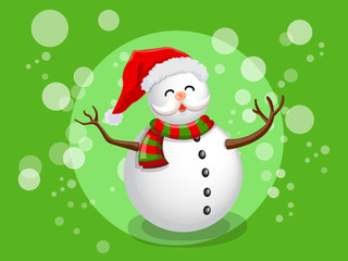 Snowman Christmas and New Year Vector 3