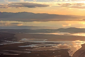 Wandcirkels aluminium Salt Lake, Utah at sunset © Jenny Thompson