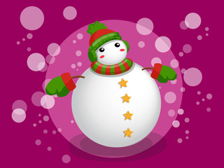 Snowman Christmas and New Year Vector 5