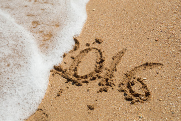 Sea wave wash away written 2016 year