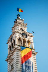 Tower of City Hall from city Arad, Romania.