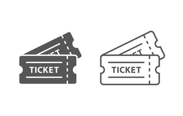 event tickets vector icons - obrazy, fototapety, plakaty