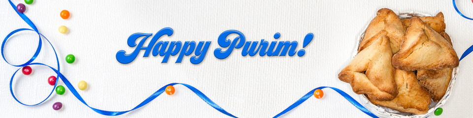 Purim banner, holiday greeting