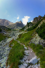 Fototapeta na wymiar A beautiful mountain landscape in Tatry, Slovakia