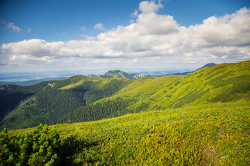 Fototapeta na wymiar A beautiful mountain landscape in Tatry, Slovakia