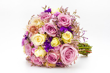 Wedding bouquet in hands of the bride