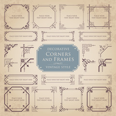 Decorative corners and frames - vintage style