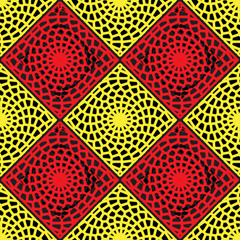 Red and Yellow Lattice Pattern