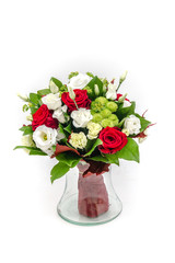 Obraz premium Bouquet of red roses isolated on white