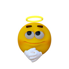 One yellow smiley. Angelic