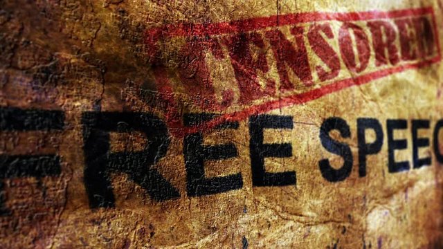Free speech censored concept