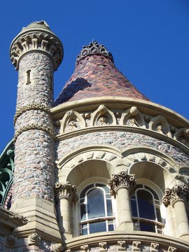 Turret on Victorian Stone House