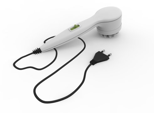 3d illustration of electric massager. white background isolated. icon for game web.