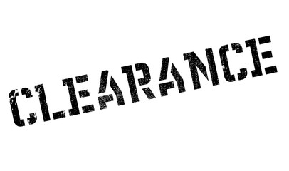 Clearance stamp. Grunge design with dust scratches. Effects can be easily removed for a clean, crisp look. Color is easily changed. rubber grunge