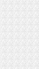 Seamless pattern. Vintage style background with floral ornaments. Abstract composition with black elements on a white vertical. Illustration with an elegant design.