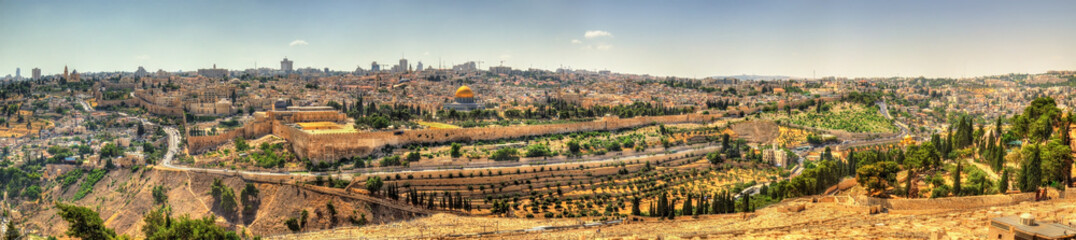 Fototapeta premium Widok na Wzgórze Świątynne w Jerozolimie