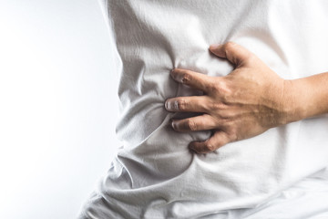 Man with stomach pain