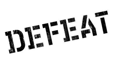 Defeat stamp. Grunge design with dust scratches. Effects can be easily removed for a clean, crisp look. Color is easily changed. rubber grunge