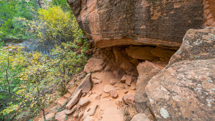 Obraz premium Along the way on EMERALD POOLS TRAIL, Zion National Park, Utah, USA