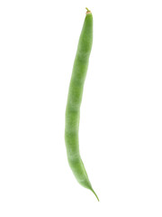Green beans isolated on white background.
