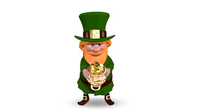 Animation Saint Patrick Pot with Coins alpha channel
Transparent background