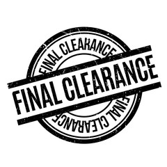 Final Clearance rubber stamp
